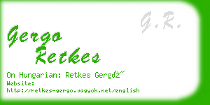 gergo retkes business card